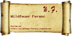 Wildfeuer Ferenc névjegykártya